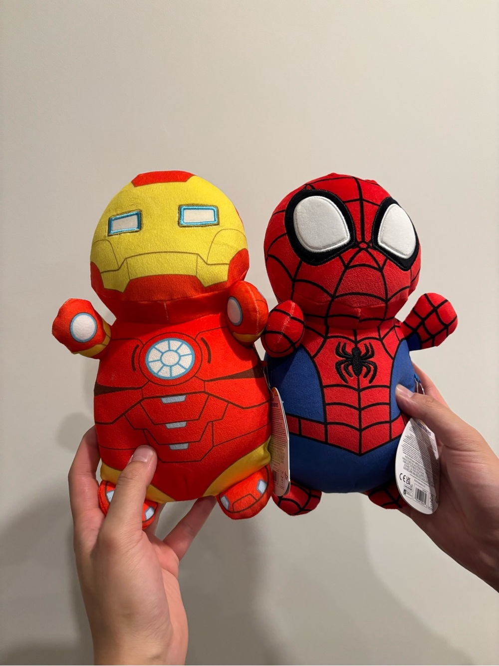 Ironman + Spidey Hugmee Squishmallows